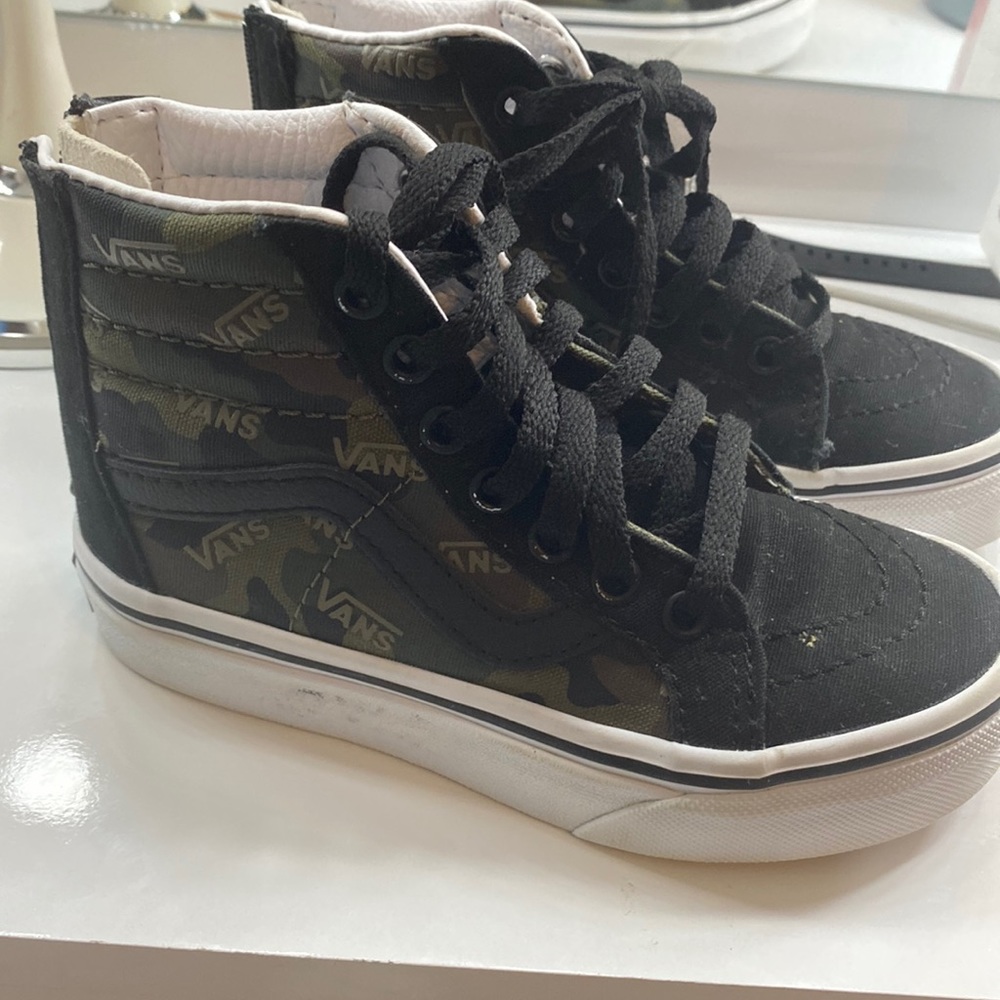Camo vans for kids size 11